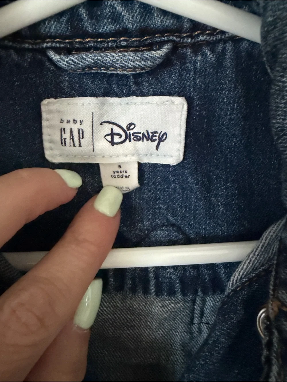 GAP Girls Denim Jacket with Minnie Patch - Blue